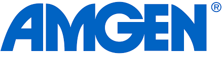 Amgen logo in blue letters