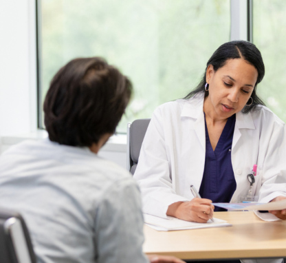 Alcohol and Cancer Doctor Talking to Patient